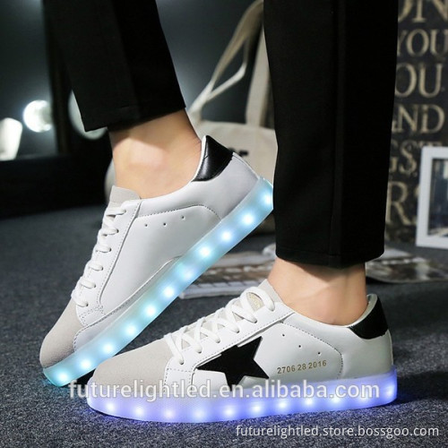 Men's shoes size 39-44 White LED fancy light up sneakers
